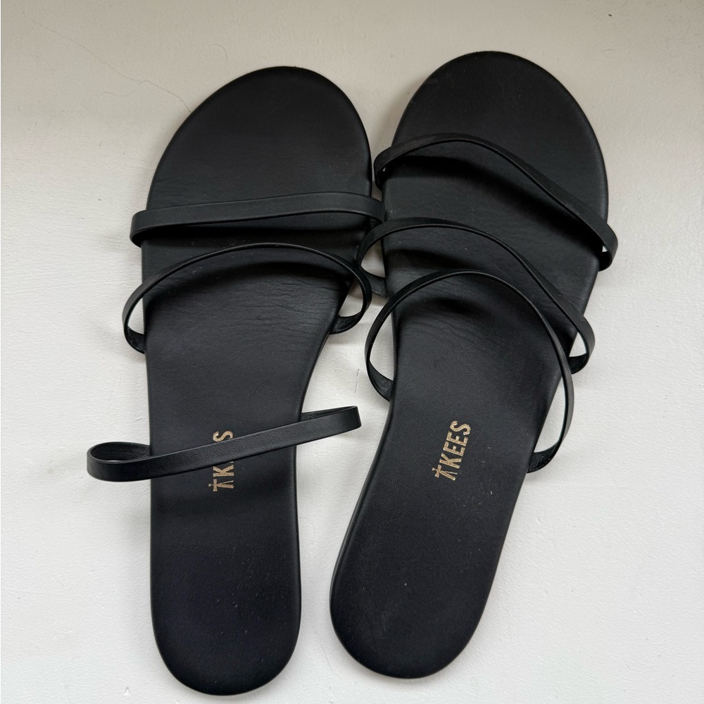 TKEES Black Strappy Sandals
